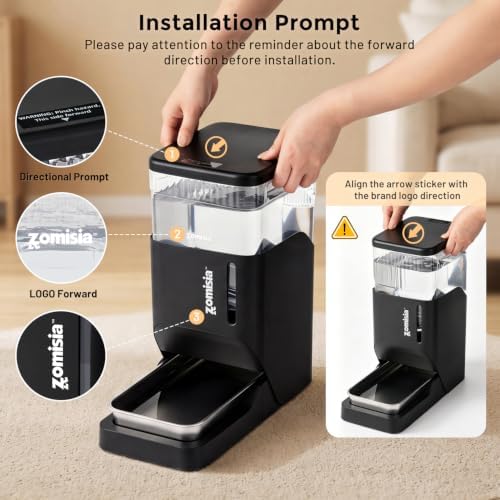 ZOMISIA 2.1 Gallon Gravity Dog Water Dispenser with Stainless Steel Bowl - Image 4