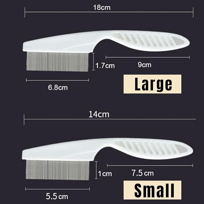 Multifunctional Pet Grooming Comb - 2023 New Magic Stainless Steel Fine-Tooth Massage Comb for Dog and Cat Hair, Stain Tear Removal (2 Pair, Green)