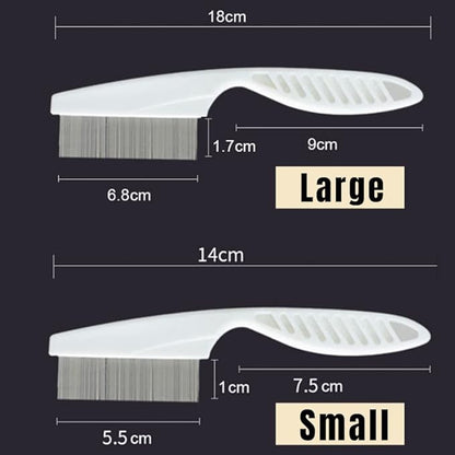 Multifunctional Pet Hair Comb, 2023 New Magic Pet Comb Dog Combs for Grooming, Stain Tear Removal Comb Stainless Steel Fine-Tooth Grooming Massage Comb for Dog Cat (1 Pair, Pink)