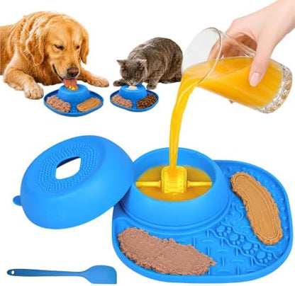 Slow Feeder Dog Bowls, Lick Mat & Interactive Rolling Ball, Dishwasher Safe by XZSNLYZ