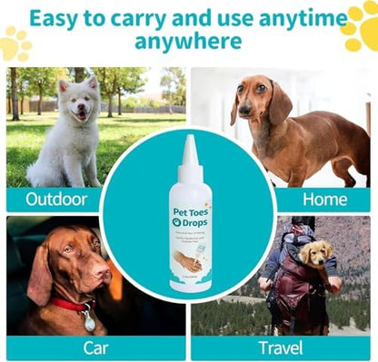 Dog Paw Cleaning Solution,3.4 FL Oz Pet Paw Cleaner,Dog Paw Cleaner, Pleasant Smell Dog Foot Cleaner, Deep Clean Paw Cleaner for Dogs and Cats,No Rinse Dog Paw Washer - Image 3