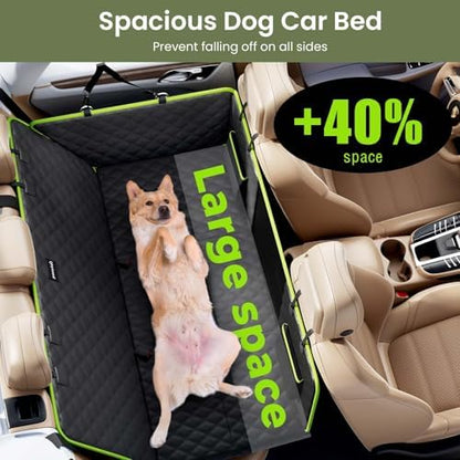Dog Car Seat Cover for Back Seat, Waterproof Leather Fabric Back Seat Extender for dogs 52.4 * 24.4in, Foldable in The Car, Hard PVC Panels Bottom Support to 330 lbs, for Cars/Mid-Size SUV/Small Truck - Image 4