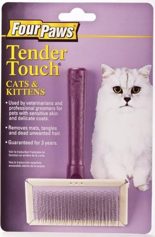 Four Paws Tender Touch Slicker Wire Brush for Cats