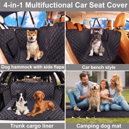 Waterproof Dog Car Seat Cover for Back Seat, Dog Hammock for Cars - Image 4