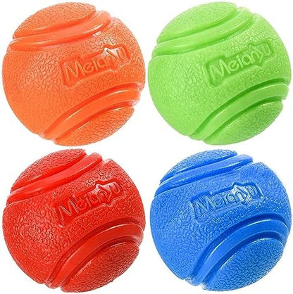 4 Pcs Rubber Balls, 2.75in/7cm in Diameter for Large Dogs Over 60 Lbs - High Bounce, Waterproof, Chew Resistant Toy Balls Belgian Malinois Gifts (7cm) by Vitalili