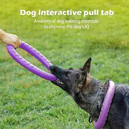Dog Indestructible Durable Floating Flying Disc Dog Ring Chew Toys for Pool Swimming,Throwing,Catching,Grabbing Pitch Toss Outdoor Playing,Chewers - Image 4