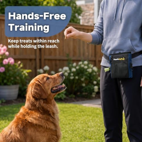 Dog Treat Pouch for Pet Training, One-Hand Magnetic Closure, Hands-Free Treat Bag with Silicone Liner, No Mess No Smell - Image 5