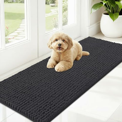 OLANLY Dog Door Mat for Muddy Paws 59x20, Extra Absorbent Chenille Mud Mat by OLANLY