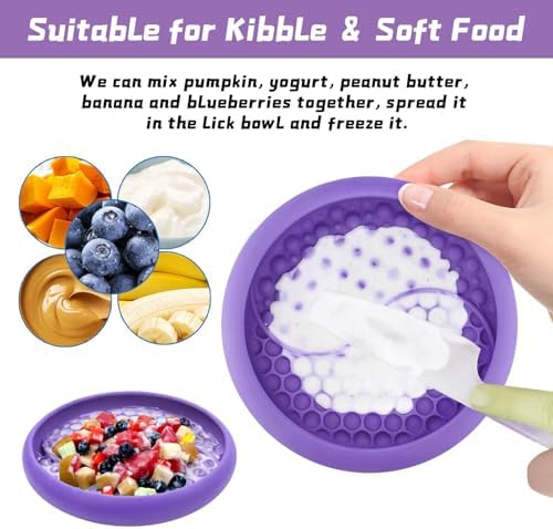 Dog Lick Bowl, Non-Slip Lick Mat Slow Feeder for Dogs & Cats - Image 3