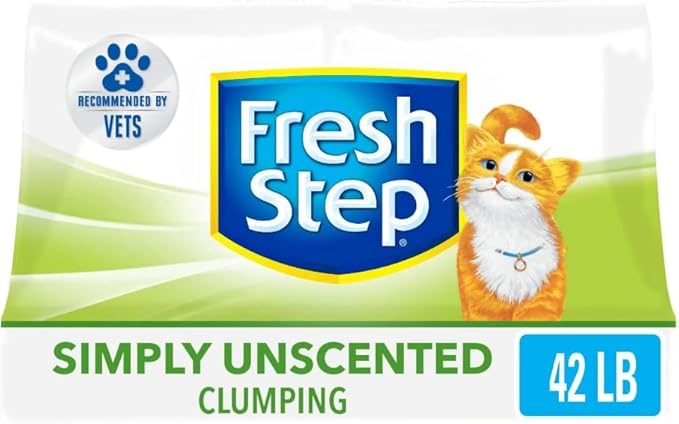 Generic FreshStep Simply Unscented Clumping Cat Litter, 42 lbs. Also know as FreshStep Ultra Unscented Cat Litter 4 pack 42lb, GRAY