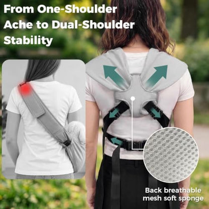 Small Dog Sling Carrier, Hands-Free, Gray, 4-13Lbs - Image 5