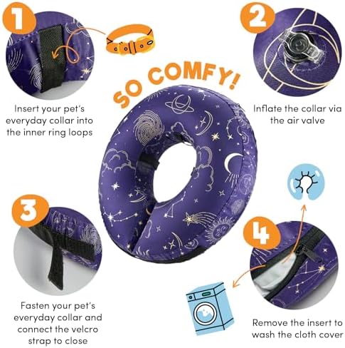 BENCMATE Inflatable Dog Cone Collar Alternative After Surgery Large - Image 2