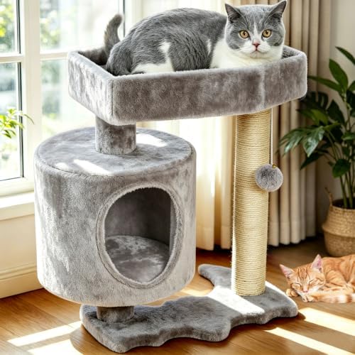 BEWISHOME Cat Tree with Scratching Post, Cat Tower for Indoor Cats - Image 2