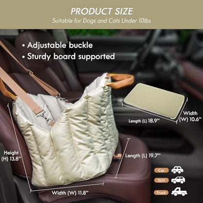 ClevaHome Small Dog Car Seat, Non-Slip Booster Seat for Dogs up to 10lbs - Image 4