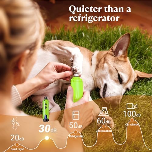 YABIFE Dog Nail Grinder, Dog Nail Trimmers and Clippers Kit, Super Quiet, Rechargeable, for Small Large Dogs Cats Toenail Claw Grooming,3 Speeds - Image 4