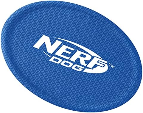 Nerf Dog Nylon Flyer Dog Toy, Flying Disc, Lightweight, Durable and Water Resistant, Great for Beach and Pool, 9 inch diameter, for Medium/Large Breeds, Single Unit, Blue - Image 5