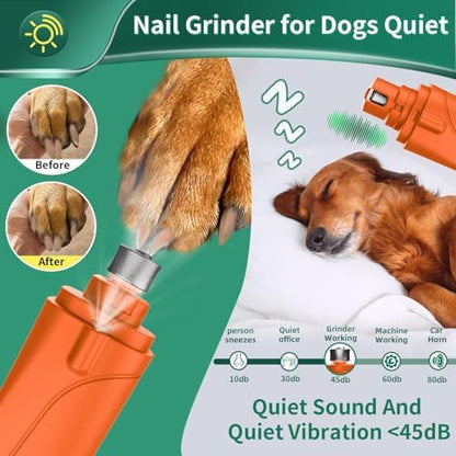 2 in 1 Dog Nail Clippers & Cat Nail Clippers Trimmers for Large Medium Small Dogs Cats Claw Trimmer Quick Sensor and Safety Guard USB Rechargeable Dogs Nail Trimmer with Catcher & 2 LED Lights - Image 4