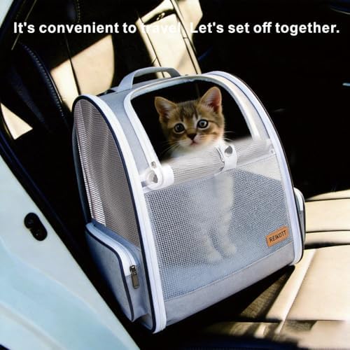 Cat Dog Backpack 12.6"×11.4"×16.5" Large Breathable Pet Bag Carrier - Image 6