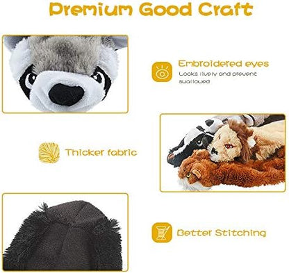Dog Squeaky Chew Toys No Stuffing Soft Plush for Small Medium Large Breed - Image 6