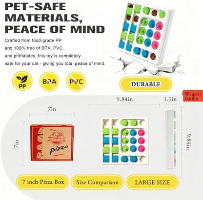 Cat Puzzle Feeder ，Cat Puzzle Toy ，Interactive Slow Feeder Kitten Toys ，Maze Hidden Food Pet Feeder，Toys for Bored Indoor Adult Cats - Image 3