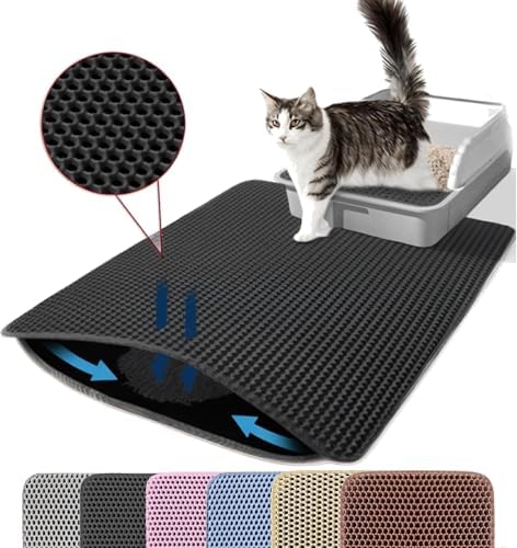 Extra Large Cat Litter Mat, Double Layer Honeycomb Design by Petinstinct