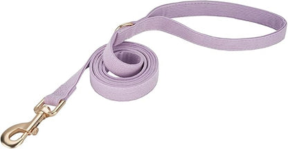 Soft Corduroy Fibric Dog Leash, 5 Feet Length Lead with Heavy Duty Rotating Hook, for Medium Large Dogs.(M,Purple)
