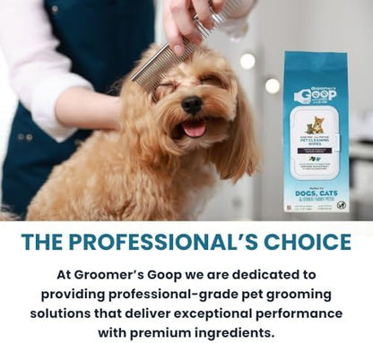 Groomer’s Goop Pet Cleaning Wipes – Gentle, Alcohol-Free Formula with Acai Extract for Dogs & Cats, Safely Cleans & Deodorizes Fur, Supports Skin Health, Great for Puppies & Kittens – 100 Count Pack - Image 7