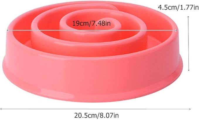 WenYing Slow Feeder Puzzle Dog Bowls, Interactive Bloat Stop Busy Bowl, Food Water Fun Feeding, Non-Slip Anti Choke Healthy Diet Bowls (Pink 2)