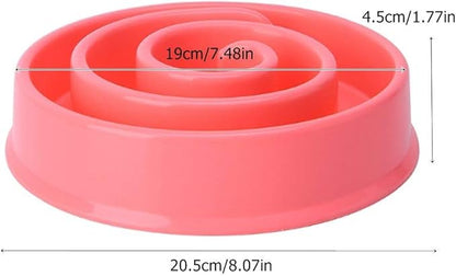 WenYing Slow Feeder Puzzle Dog Bowls, Interactive Bloat Stop Busy Bowl, Food Water Fun Feeding, Non-Slip Anti Choke Healthy Diet Bowls (Pink 2)