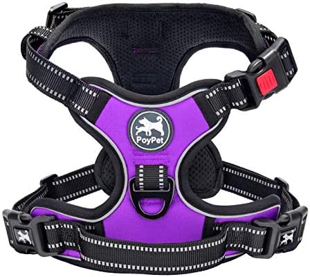 PoyPet No Pull Dog Harness Large with Front Clip & Neck Release Buckle by PoyPet