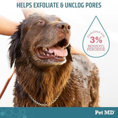 Pet MD Benzoyl Peroxide Shampoo for Dogs, Cats, and Horses - 12oz - Image 3