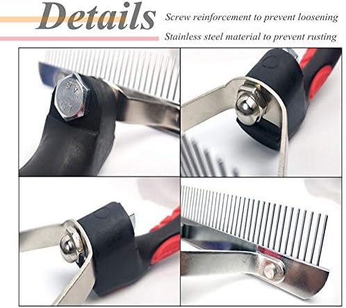 Dog Brushes for Grooming Large Dogs, Undercoat Dog Rake Long Hair Pet Comb Pet Grooming Brush with Anti-Slip Handle, Steel Comb for Golden Retriever Husky German Shepherd - Image 4