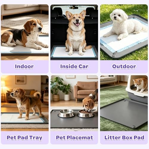 Pee Pad Holder Silicone Dog Pee Pad Holder Leak Proof Raised Edge Dog - Image 3