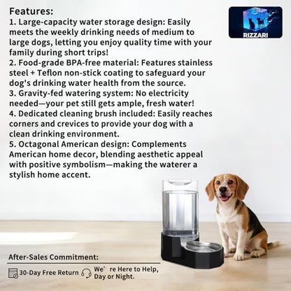 Sfozstra 8L Large Dog Water Dispenser: Gravity Pet Water Station - Image 2