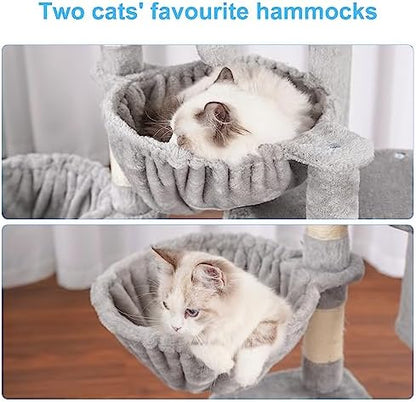 Hey-brother Cat Tree Tower with Large Bed, Hammocks, Scratcher, MPJ006SW - Image 5