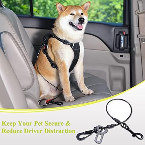 VIVAGLORY Dog Seatbelt Tuffbelt Dog Car Harness, XL, Black - Image 6