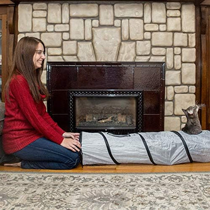 PetLike Cat Tunnel for Indoor Cats Collapsible Pop-up Pet Tube Peek Hole Hideaway Play Toys for Cats with Ball - Image 3