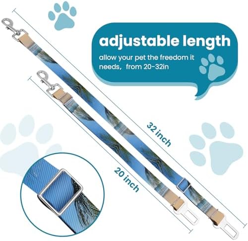 Adjustable pet cat and Dog car seat Belt，SUV, and The Lanyard is Flexible and Adjustable from 20 to 33 inches(Sandy Shore) - Image 2