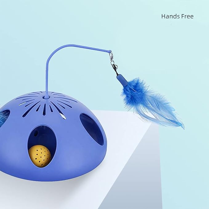 for Toys Funny Kitten Wand Relieve Boredom for Self for Play Toys Feather Hide&Seek with Electric Toys