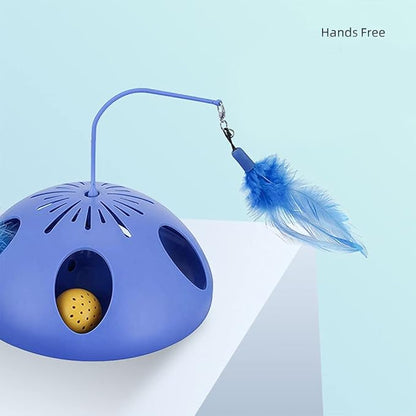for Toys Funny Kitten Wand Relieve Boredom for Self for Play Toys Feather Hide&Seek with Electric Toys