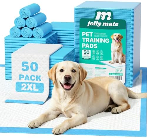 Dog Pads Extra Large 30"x36"-50 Pack Super Absorbent XXL Pee Pads for Dogs by JollyMate