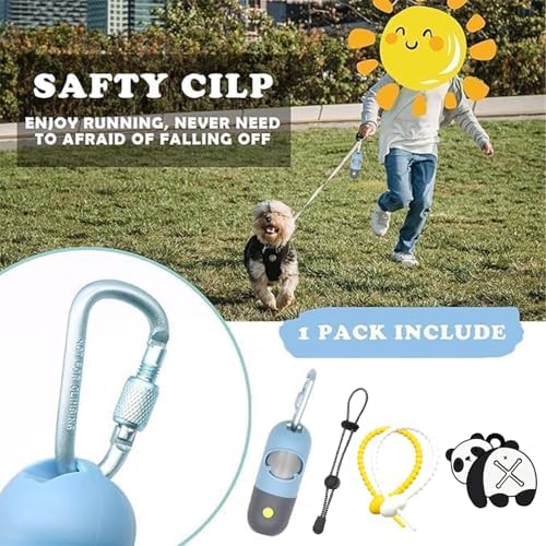 YUCHIYA Dog Poop Bag Holder Dispenser with LED Flashlight(Blue) - Image 4