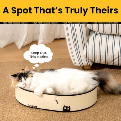 Conlun Oval Cat Scratcher Bed | Scratching Bowl Lounge for Kittens | Medium - Image 6