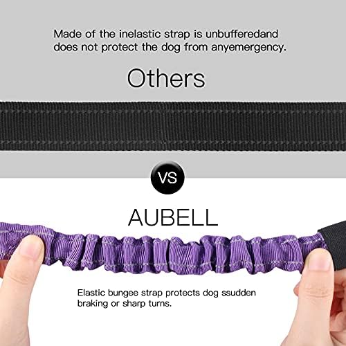 AUBELL Dog Seat Belt for Car,2 Pack Set 3-in-1 Dog Car Harness,Black+Purple - Image 5