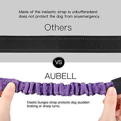 AUBELL Dog Seat Belt for Car,2 Pack Set 3-in-1 Dog Car Harness,Black+Purple - Image 5
