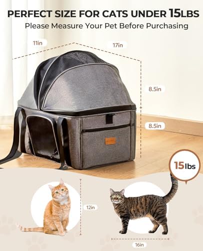 BurgeonNest Top-Expandable Cat Carrier with Semi-Open Canopy, Up to 15 lbs - Image 2