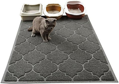 LittleTiger Cat Litter Mat, XL Super Size, Phthalate Free, Easy to Clean, 46x35 Inches, Durable, Soft on Paws, Large Litter Mat. by Cosyearn