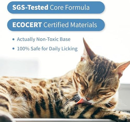 Mooncat Waterless Cat Shampoo + 2-in-1 Cat Bath Brush Set, No Rinse Dry Foam Bath for Short Hair Cats & Kittens, SGS-Tested Lick-Safe, Veterinarian Approved & pH-Balanced, Brush, 5 oz - Image 4
