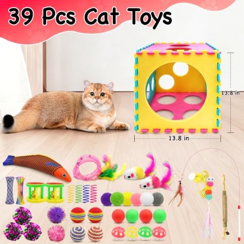 39 Pcs Cat Toys for Indoor Cats, Interactive Fun - Image 2