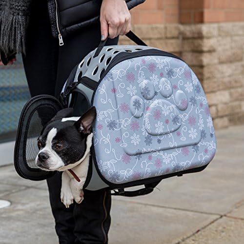 PetLike Airline Approved Pet Carrier Soft Sided Collapsible Travel Bag for Cats & Small Dogs (Grey, Smooth) - Image 6